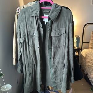 NWT size small Avec Les Filles cotton shirt SZ S